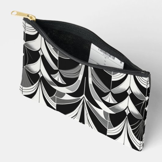 ザブラック&ホワイトフィナリー アクセサリーポーチ (見開き)