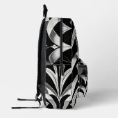 ザブラック&ホワイトフィナリー プリントバックパック (左)