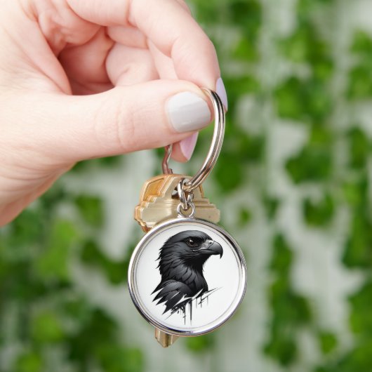 ザブラック《鳥》ハヤブサ キーホルダー (手)