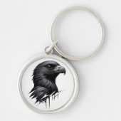 ザブラック《鳥》ハヤブサ キーホルダー (正面)