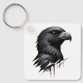 ザブラック《鳥》ハヤブサ キーホルダー (正面)