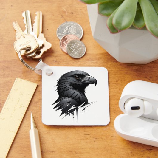 ザブラック《鳥》ハヤブサ キーホルダー (デスク)