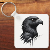 ザブラック《鳥》ハヤブサ キーホルダー (正面)