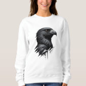 ザブラック《鳥》ハヤブサ スウェットシャツ (正面)