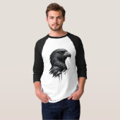 ザブラック《鳥》ハヤブサ Tシャツ (正面フル)