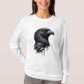 ザブラック《鳥》ハヤブサ Tシャツ (正面)