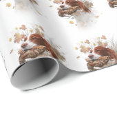 ザブリタニースパニエル犬タペストリーメタルプリントコーヒー ラッピングペーパー (ロールコーナー)