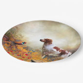 ザブリタニースパニエル犬紙プレート ペーパープレート (アングル)