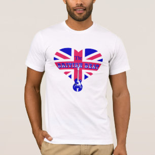 ザブリティッシュ国旗のハート&ギター Tシャツ