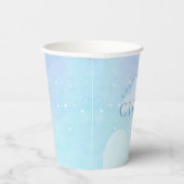 ザブリーズオンクラウドナイン青ボホブライダルシャワー 紙コップ (右)