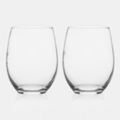 ザブリーダザグルームブラックエレガントタイポグラフィ ステムなしワイングラス (左)