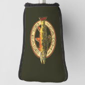 ザブルックトラウト魚釣り ゴルフヘッドカバー (回転90)