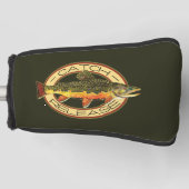 ザブルックトラウト魚釣り ゴルフヘッドカバー (正面)