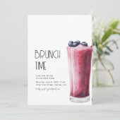 ザブルンチタイムブランチパーティの招待状テンプレート 招待状 (スタンド正面)