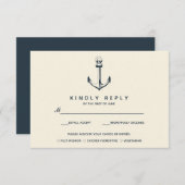 ザブルーいかり |ウェディングRSVPと食事会 出欠カード (正面/裏面)