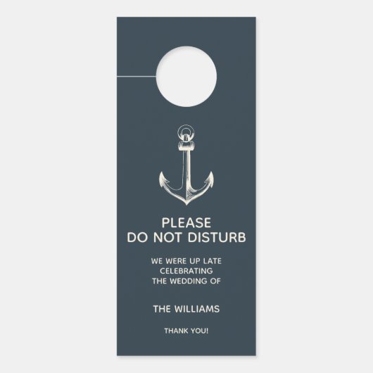 ザブルーいかり |ウェルカムゲストの邪魔をしない ドアノブサイン (正面)