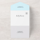 ザブルーオーキッドオールインワン結婚式招待状 オールインワン招待状 (外側)