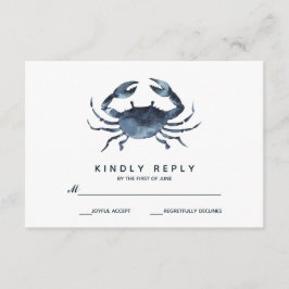 ザブルーカニ |ウェディングRSVP 出欠カード