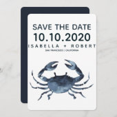 ザブルーカニ |結婚式の日付の保存 セーブザデート (正面/裏面)