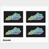 ザブルーグラス州 – ケンタッキー 長方形シール (シート)