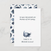 ザブルーシーシェル |航海のテー結婚ブルの場所 招待状 (正面/裏面)