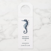 ザブルーシーホース |の結婚ウェルカムゲスト ボトルネックタグ (正面)