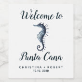 ザブルーシーホース |海航海の事結婚の ワインラベル (シングルラベル)