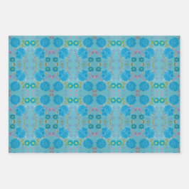 ザブルースフローラ品揃え包装紙 ラッピングペーパーシート