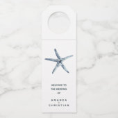 ザブルーヒトデ |の結婚ウェルカムゲスト ボトルネックタグ (正面)