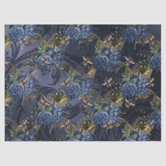 ザブルービーシリーズデザイン16ティッシュペーパー 薄葉紙 (正面)