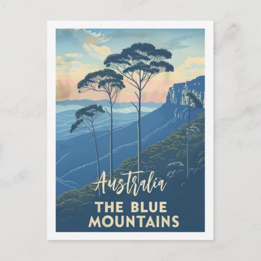 ザブルーマウンテンズオーストラリアヴィンテージトラベルプレイス ポストカード (正面)