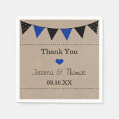 ザブルーモダンバンティン結婚ズコレクション スタンダードカクテルナプキン (正面)