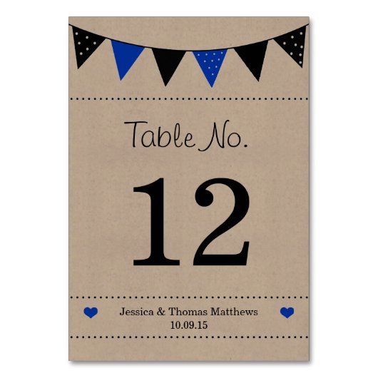 ザブルーモダンバンティン結婚ズコレクション テーブルナンバー (正面)