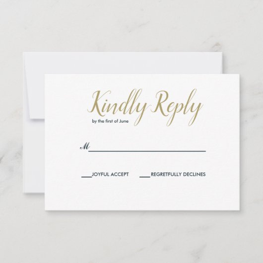 ザブルーリーフ |ウェー航海のディングRSVP 出欠カード (正面)