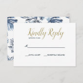 ザブルーリーフ |ウェー航海のディングRSVP 出欠カード (正面/裏面)