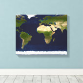 ザブルー大理石 キャンバスプリント (インサイチュ (ウッドフロア))