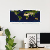 ザブルー大理石 ポスター (ホームオフィス)