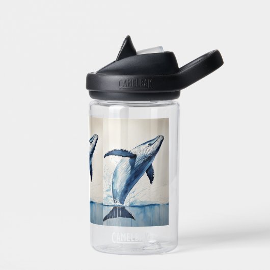 ザブルー威厳のあるクジラ ウォーターボトル (左面)