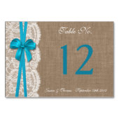 ザブルー素朴ボウ結婚コレクション テーブルナンバー (裏面)