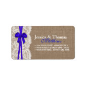 ザブルー素朴ボウ結婚コレクション ラベル (正面)