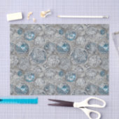 ザブルー&シルバークリスマスバルブシリーズデザイン11 薄葉紙 (クラフト)