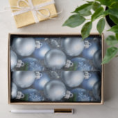 ザブルー&シルバークリスマスバルブシリーズデザイン12 薄葉紙 (ギフト)