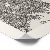 ザブロンクスニューヨークボホアーチベージュ通りの地図 ポスター (角)