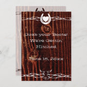 ザブーツカントリーウェスタン結婚式招待状 招待状 (正面/裏面)