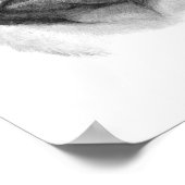 ザプグポートレート |かわいいパグドッグ顔 ポスター (角)