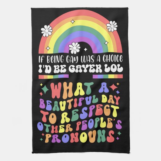 ザプライド月と虹 キッチンタオル (縦)