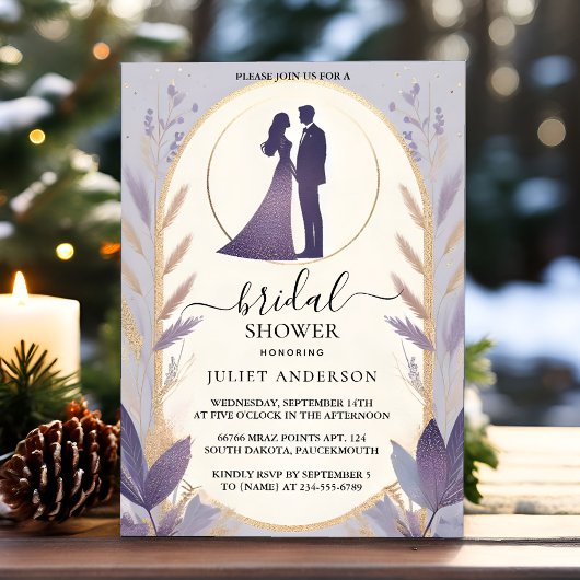 ザプラム秋サマーラベンダーセージブライダルシャワー 招待状