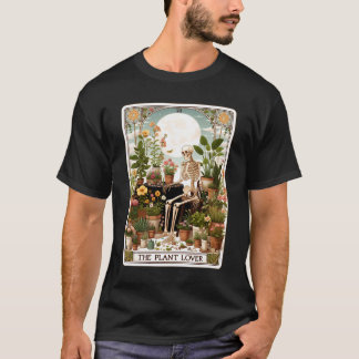ザプラントラバータロットカードスケルトンガーデニング Tシャツ
