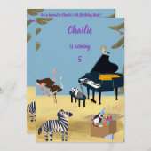 ザプロディジーレムールピアノの誕生日 招待状 (正面/裏面)