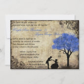 ザプロポーズヴィンテージウェディング招待状ダークブルー 招待状 (正面)